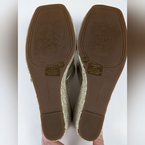 Vince Camuto Women's Molisana Espadrille Wedge Sandal 9M in Egyptian Gold NEW - Picture 6 of 9